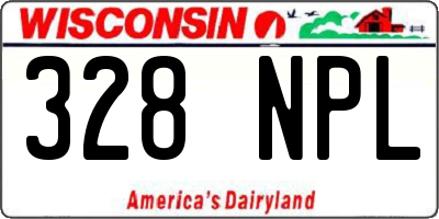 WI license plate 328NPL