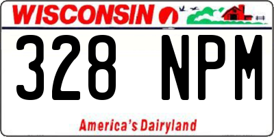 WI license plate 328NPM