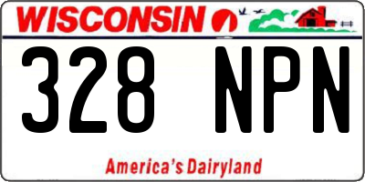 WI license plate 328NPN
