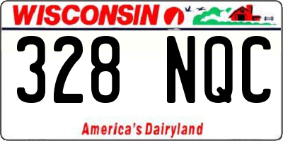 WI license plate 328NQC