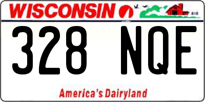 WI license plate 328NQE