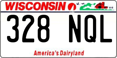 WI license plate 328NQL