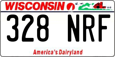 WI license plate 328NRF