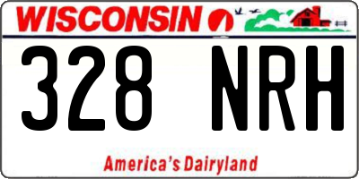 WI license plate 328NRH
