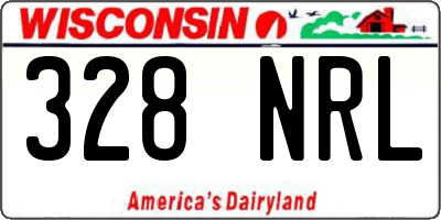 WI license plate 328NRL