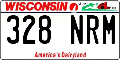WI license plate 328NRM