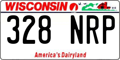 WI license plate 328NRP