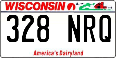 WI license plate 328NRQ