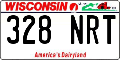 WI license plate 328NRT