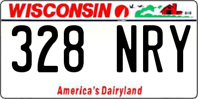 WI license plate 328NRY