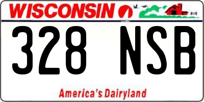 WI license plate 328NSB