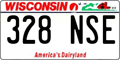 WI license plate 328NSE