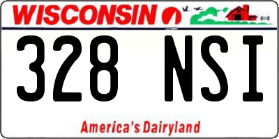 WI license plate 328NSI
