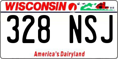 WI license plate 328NSJ