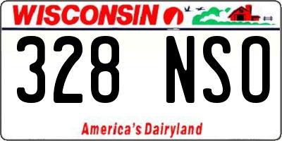 WI license plate 328NSO
