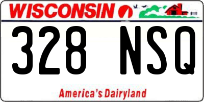 WI license plate 328NSQ