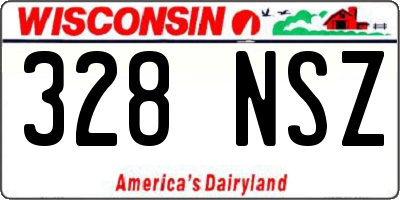 WI license plate 328NSZ