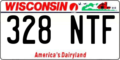 WI license plate 328NTF