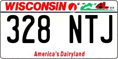 WI license plate 328NTJ