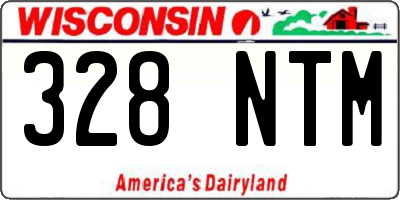 WI license plate 328NTM