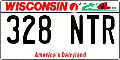 WI license plate 328NTR