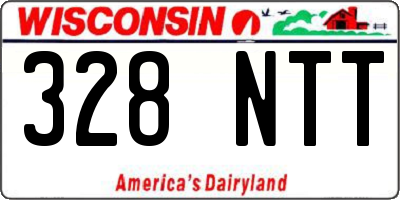 WI license plate 328NTT