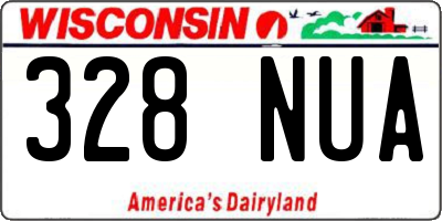WI license plate 328NUA