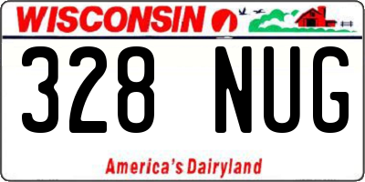 WI license plate 328NUG