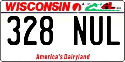 WI license plate 328NUL