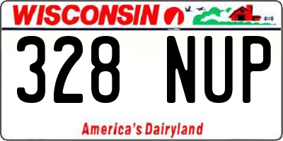 WI license plate 328NUP