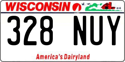 WI license plate 328NUY