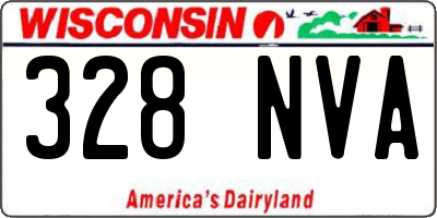 WI license plate 328NVA
