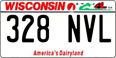 WI license plate 328NVL
