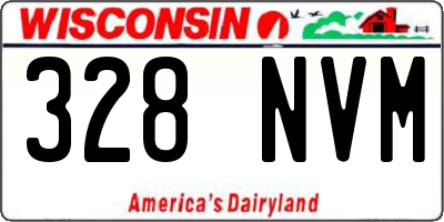 WI license plate 328NVM
