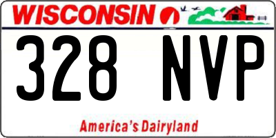 WI license plate 328NVP