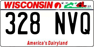 WI license plate 328NVQ