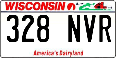 WI license plate 328NVR