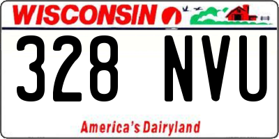 WI license plate 328NVU