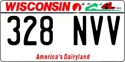 WI license plate 328NVV