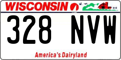 WI license plate 328NVW