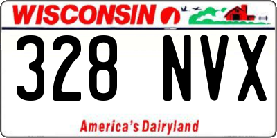 WI license plate 328NVX