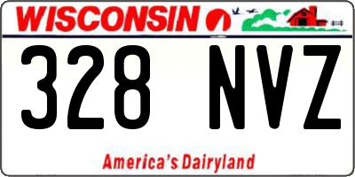 WI license plate 328NVZ