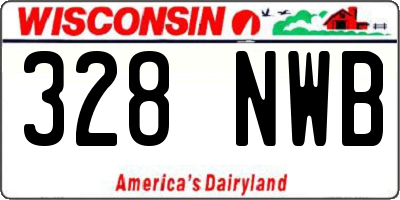 WI license plate 328NWB