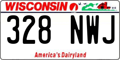 WI license plate 328NWJ