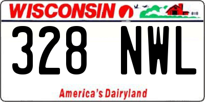 WI license plate 328NWL