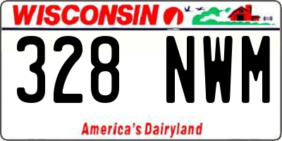 WI license plate 328NWM