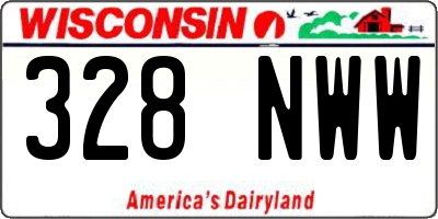 WI license plate 328NWW