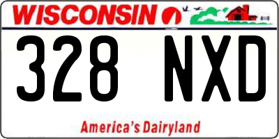 WI license plate 328NXD