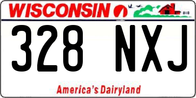WI license plate 328NXJ