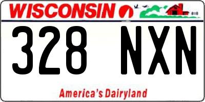 WI license plate 328NXN